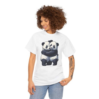 Panda Love Couples T-Shirt – Adorable Panda Hug Graphic Tee