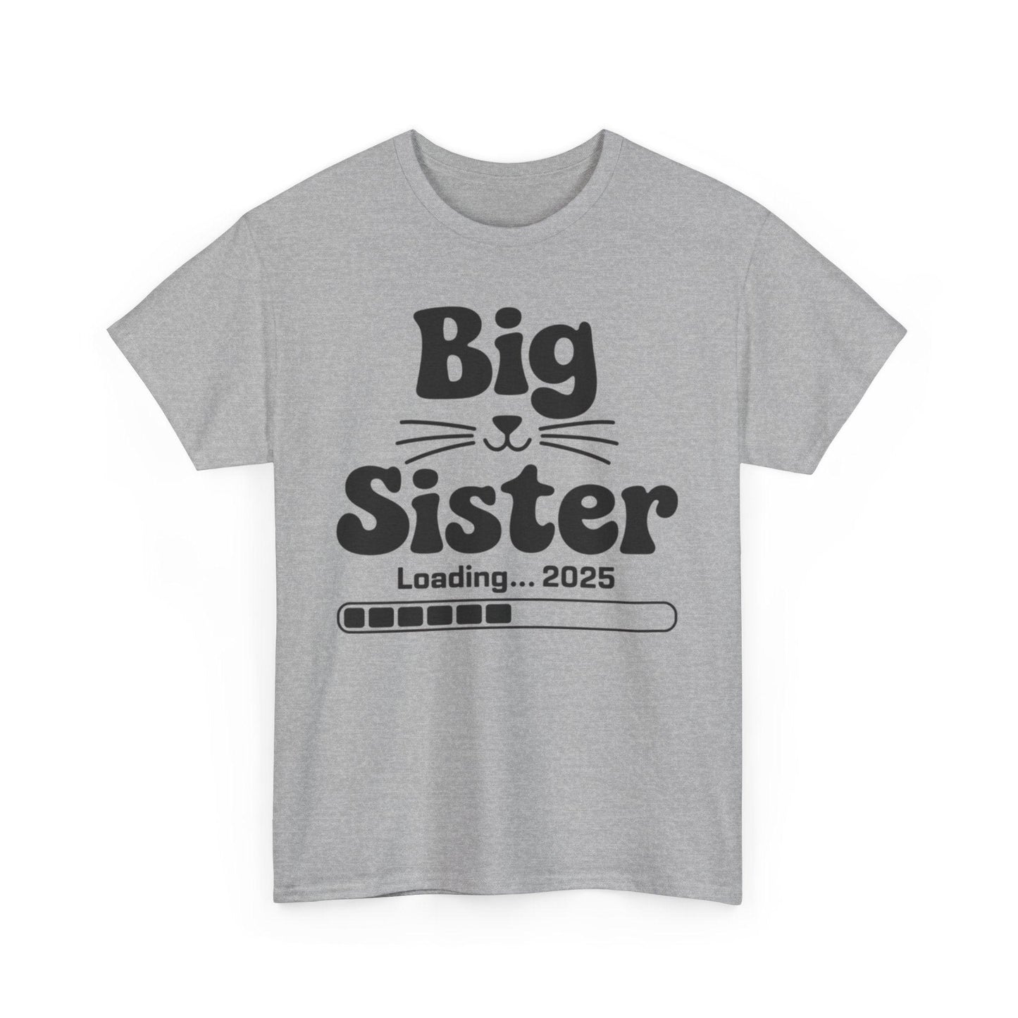 Promoted to Big Sister 2025 Cat Sister T-shirt - Stylfer