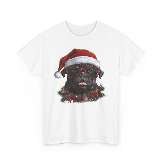 Funny Santa Pug Christmas T-Shirt – Cute Dog Lovers Holiday Gift Tee - Stylfer