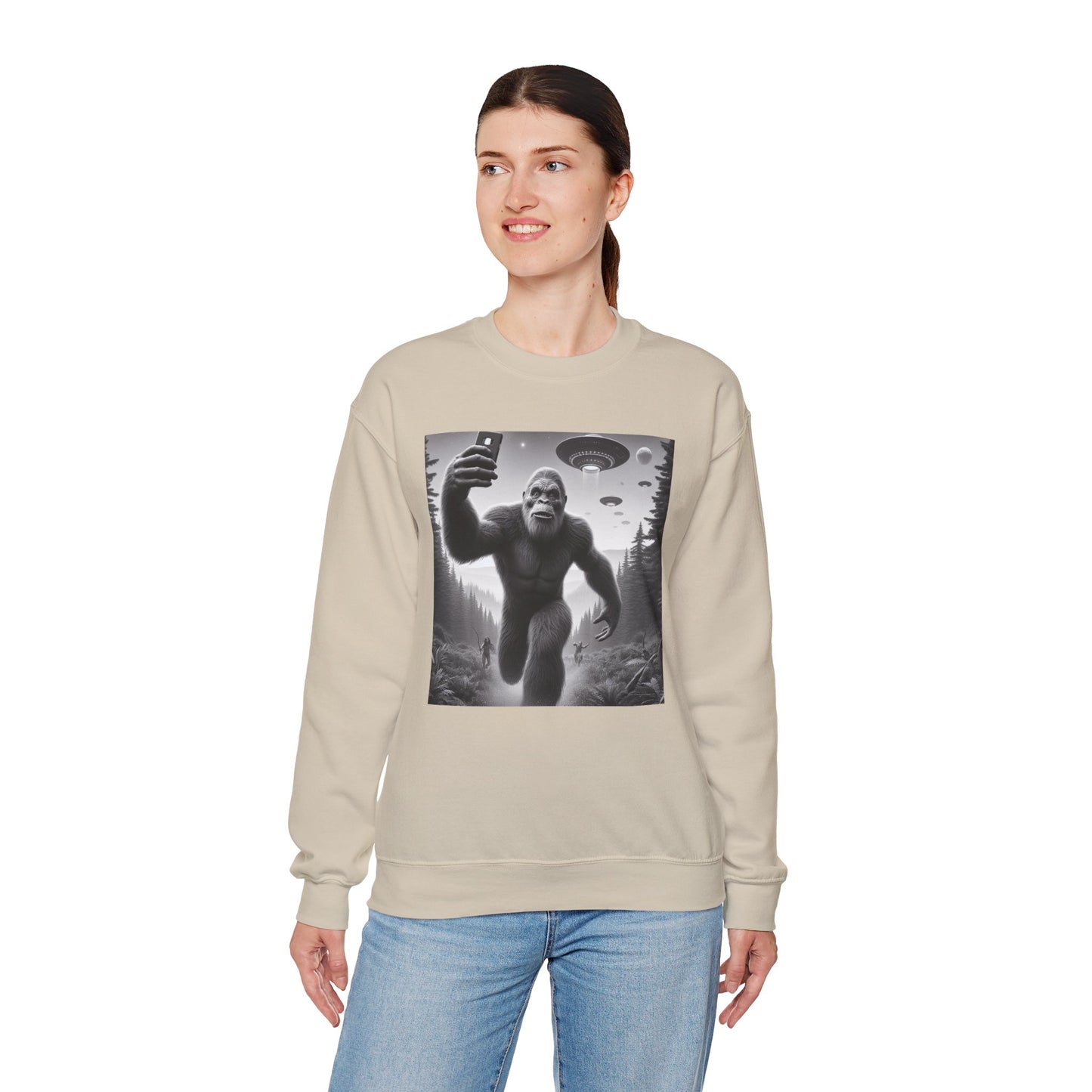 Bigfoot Sasquatch Alien Sweatshirt | Funny Cryptid Pullover