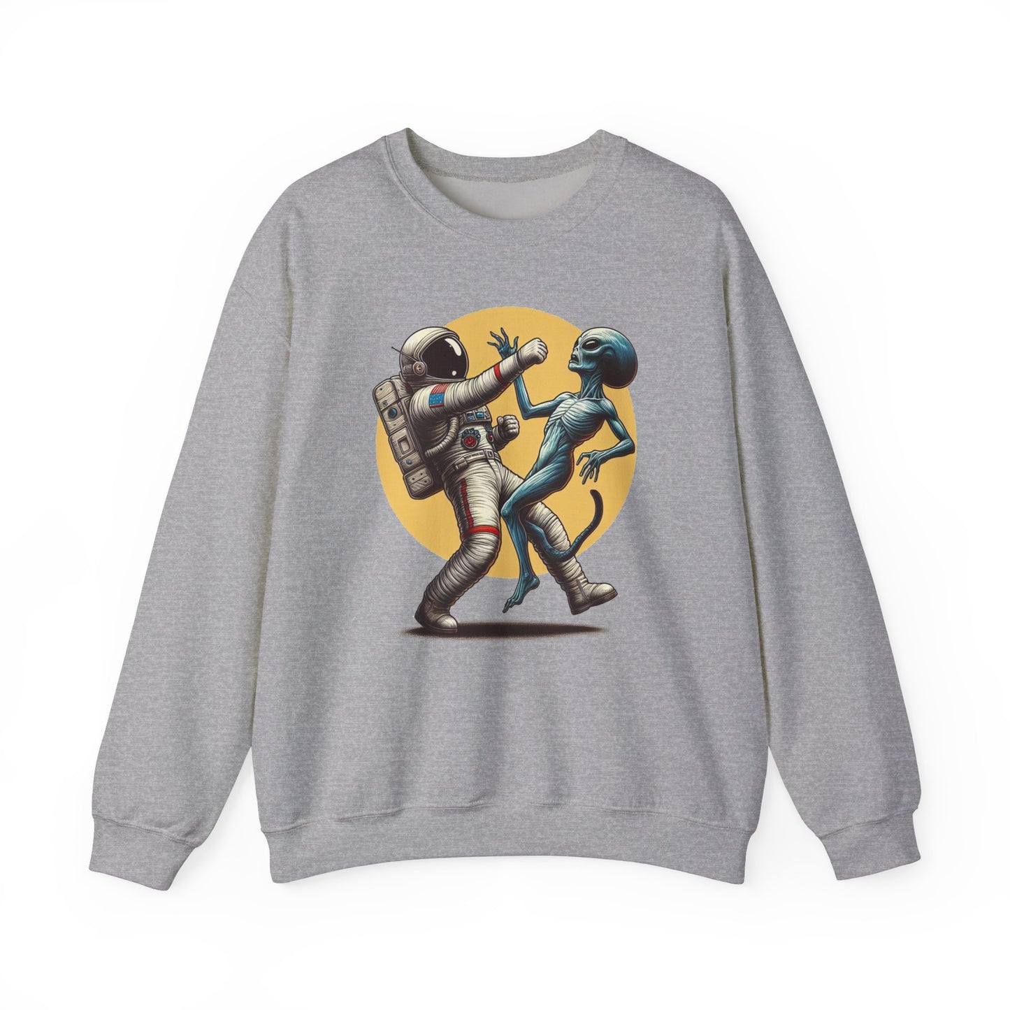 Astronaut vs. Alien Sweatshirt - Funny Space Lover UFO Pullover