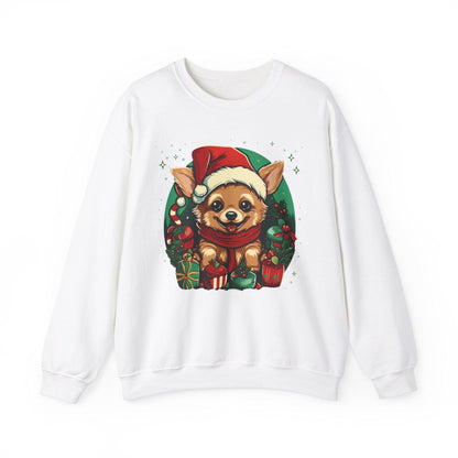 Chihuahua Santa Hat Sweatshirt | Ugly Christmas Sweater - Stylfer