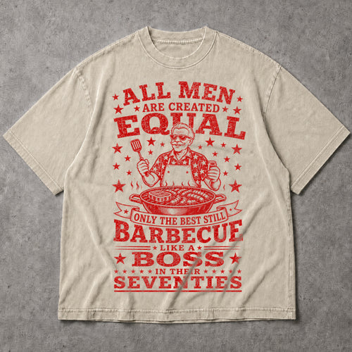 SF_COLOR=sand; SF_ITEM=adult-t-shirt; SF_ROLE=main; Best Barbecue In Seventies T-Shirt Funny Grilling BBQ Boss Retiret Tee - Sand Adult T-Shirt product image