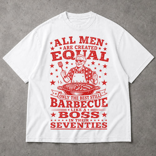 SF_COLOR=white; SF_ITEM=adult-t-shirt; SF_ROLE=main; Best Barbecue In Seventies T-Shirt Funny Grilling BBQ Boss Retiret Tee - White Adult T-Shirt product image