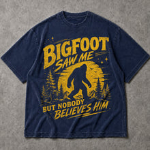 SF_COLOR=navy; SF_ITEM=adult-t-shirt; SF_ROLE=main; Bigfoot Saw Me But Nobody Believes Him T-Shirt Funny Sasquatch Nature Tee - Navy Adult T-Shirt product image