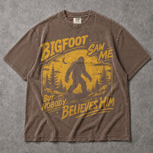 SF_COLOR=sport-grey|espresso; SF_ITEM=adult-t-shirt; SF_ROLE=main; Bigfoot Saw Me But Nobody Believes Him T-Shirt Vintage Sasquatch Forest Tee - Sport Grey, Espresso Adult T-Shirt product image