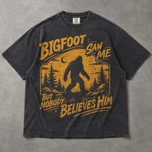SF_COLOR=graphite; SF_ITEM=adult-t-shirt; SF_ROLE=main; Bigfoot Saw Me But Nobody Believes Him T-Shirt Vintage Sasquatch Forest Tee - Graphite Adult T-Shirt product image