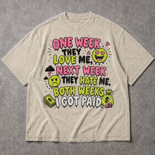 SF_COLOR=sand; SF_ITEM=adult-t-shirt; SF_ROLE=main; Both Weeks I Got Paid Funny Quote T-Shirt Sarcastic Hustle Money Business Tee - Sand Adult T-Shirt product image