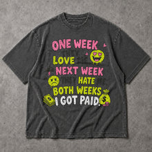 SF_COLOR=dark-heather; SF_ITEM=adult-t-shirt; SF_ROLE=main; Both Weeks I Got Paid Funny Quote T-Shirt Sarcastic Hustle Money Business Tee - Dark Heather Adult T-Shirt product image