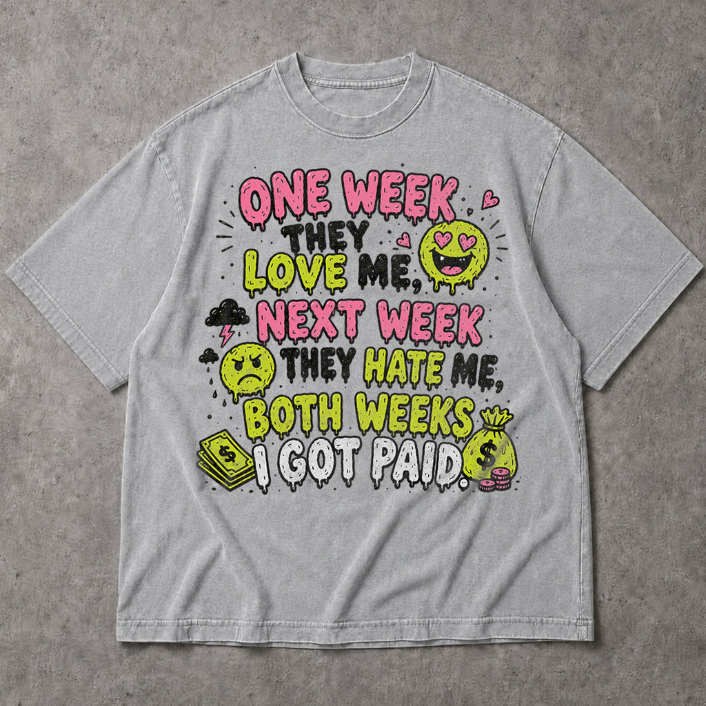 SF_COLOR=sport-grey; SF_ITEM=adult-t-shirt; SF_ROLE=main; Both Weeks I Got Paid Funny Quote T-Shirt Sarcastic Hustle Money Business Tee - Sport Grey Adult T-Shirt product image