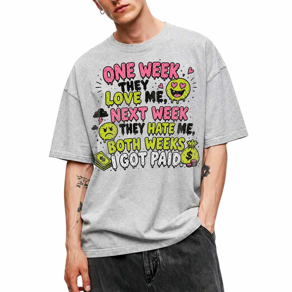 SF_COLOR=sport-grey; SF_ITEM=adult-t-shirt; SF_ROLE=gallery; Both Weeks I Got Paid Funny Quote T-Shirt Sarcastic Hustle Money Business Tee - Sport Grey Adult T-Shirt product image