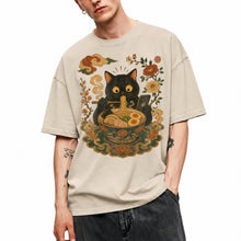 SF_COLOR=black|sand; SF_ITEM=adult-t-shirt; SF_ROLE=main; Cat Eating Ra Noodles Phone T-Shirt Cute Japanese Cat Lover Tee - Black, Sand Adult T-Shirt product image
