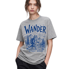 SF_COLOR=sport-grey; SF_ITEM=adult-t-shirt; SF_ROLE=gallery; Cat Hiker Backpack Wander Without Reason T-Shirt Funny Adventure Vintage Camping - Sport Grey Adult T-Shirt product image