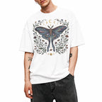 SF_COLOR=white; SF_ITEM=adult-t-shirt; SF_ROLE=gallery; Celestial Luna Moth T-Shirt Galaxy Moon Phases Witchy Boho Nature Lover Gift - White Adult T-Shirt product image