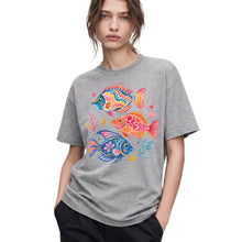 SF_COLOR=sport-grey; SF_ITEM=adult-t-shirt; SF_ROLE=gallery; Colorful Tropical Fish Ocean T-Shirt Bright Marine Life Summer Tee - Sport Grey Adult T-Shirt product image