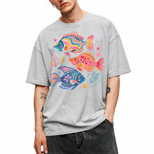 SF_COLOR=sport-grey; SF_ITEM=adult-t-shirt; SF_ROLE=main; Colorful Tropical Fish Ocean T-Shirt Bright Marine Life Summer Tee - Sport Grey Adult T-Shirt product image