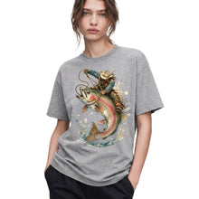 SF_COLOR=sport-grey; SF_ITEM=adult-t-shirt; SF_ROLE=gallery; Cowboy Lasso Big Trout Fish T-Shirt Funny Rodeo Fishing Adventure Tee - Sport Grey Adult T-Shirt product image