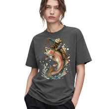 SF_COLOR=dark-heather; SF_ITEM=adult-t-shirt; SF_ROLE=gallery; Cowboy Lasso Big Trout Fish T-Shirt Funny Rodeo Fishing Adventure Tee - Dark Heather Adult T-Shirt product image