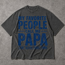 SF_COLOR=dark-heather; SF_ITEM=adult-t-shirt; SF_ROLE=main; Custom My Favorite People Call Me Papa T-Shirt Fathers Day Family Tee - Dark Heather Adult T-Shirt product image