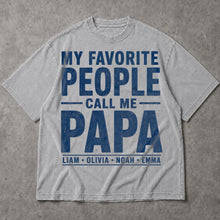 SF_COLOR=sport-grey; SF_ITEM=adult-t-shirt; SF_ROLE=main; Custom My Favorite People Call Me Papa T-Shirt Fathers Day Family Tee - Sport Grey Adult T-Shirt product image