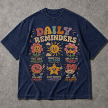 SF_COLOR=navy; SF_ITEM=adult-t-shirt; SF_ROLE=main; Daily Reminderstal Health T-Shirt Vintage Floral Positivity Affirmation Tee - Navy Adult T-Shirt product image