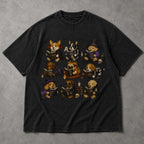 SF_COLOR=black; SF_ITEM=adult-t-shirt; SF_ROLE=main; Dogs Reading Scary Books T-Shirt Spooky Puppies Costumes Fall Halloween Apparel - Black Adult T-Shirt product image