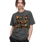 SF_COLOR=dark-heather; SF_ITEM=adult-t-shirt; SF_ROLE=gallery; Dogs Reading Scary Books T-Shirt Spooky Puppies Costumes Fall Halloween Apparel - Dark Heather Adult T-Shirt product image
