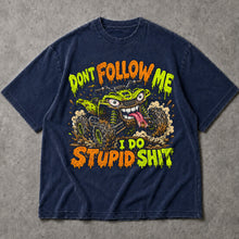 SF_COLOR=navy; SF_ITEM=adult-t-shirt; SF_ROLE=main; Dont Follow Me I Do Stupid Shit T-Shirt Funny ATV Quad Mud Bogging Off Road Tee - Navy Adult T-Shirt product image