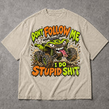 SF_COLOR=sand; SF_ITEM=adult-t-shirt; SF_ROLE=main; Dont Follow Me I Do Stupid Shit T-Shirt Funny ATV Quad Mud Bogging Off Road Tee - Sand Adult T-Shirt product image