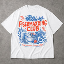 SF_COLOR=white; SF_ITEM=adult-t-shirt; SF_ROLE=main; Fibermaxxing Club T-Shirt Healthier Gut Happier You Funny Diet Nutrition Tee - White Adult T-Shirt product image