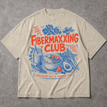 SF_COLOR=sand; SF_ITEM=adult-t-shirt; SF_ROLE=main; Fibermaxxing Club T-Shirt Healthier Gut Happier You Funny Diet Nutrition Tee - Sand Adult T-Shirt product image