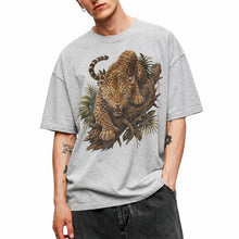 SF_COLOR=sport-grey; SF_ITEM=adult-t-shirt; SF_ROLE=main; Fierce Leopard Roaring On Jungle Branchss T-Shirt Wild Animal Tee - Sport Grey Adult T-Shirt product image