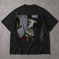 SF_COLOR=black; SF_ITEM=adult-t-shirt; SF_ROLE=main; Funny Dog Holding Iced Coffee T-Shirt Puppy Caffeine Lover Coffee Addict Apparel - Black Adult T-Shirt product image