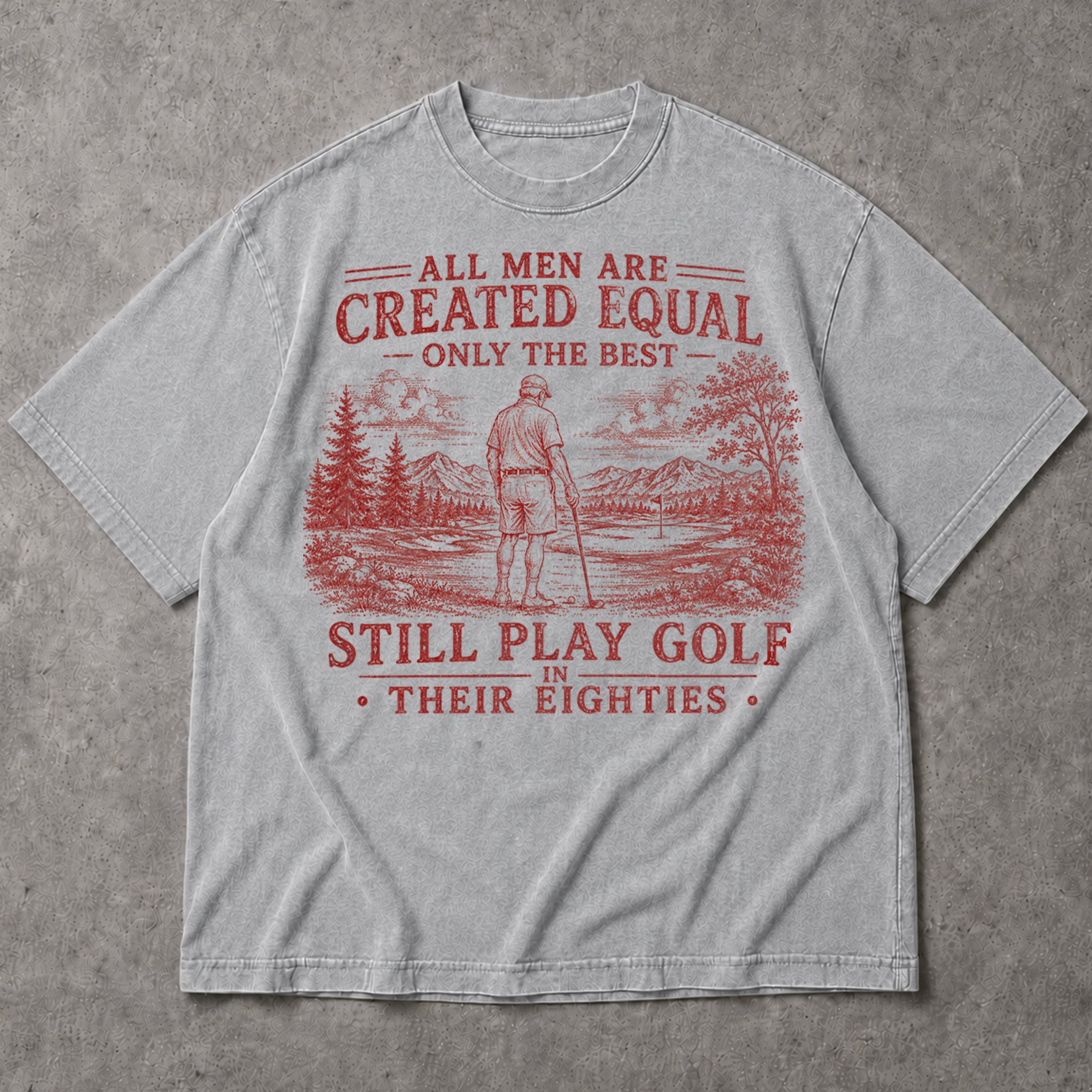 SF_COLOR=sport-grey; SF_ITEM=adult-t-shirt; SF_ROLE=main; Funny Golf In Eighties T-Shirt Vintage Golfer Retiret Sports Hobby Apparel - Sport Grey Adult T-Shirt product image