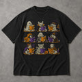 SF_COLOR=black; SF_ITEM=adult-t-shirt; SF_ROLE=main; Funny Halloween Dogs Reading T-Shirt Spooky Puppy Costumes Retro Comic Apparel - Black Adult T-Shirt product image
