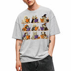 SF_COLOR=sport-grey; SF_ITEM=adult-t-shirt; SF_ROLE=gallery; Funny Halloween Dogs Reading T-Shirt Spooky Puppy Costumes Retro Comic Apparel - Sport Grey Adult T-Shirt product image