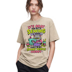 SF_COLOR=sand; SF_ITEM=adult-t-shirt; SF_ROLE=gallery; Funny Sewing Cat T-Shirt Smart People Hobby Sarcastic Crafter Joke Apparel - Sand Adult T-Shirt product image