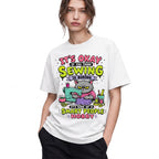 SF_COLOR=white; SF_ITEM=adult-t-shirt; SF_ROLE=gallery; Funny Sewing Cat T-Shirt Smart People Hobby Sarcastic Crafter Joke Apparel - White Adult T-Shirt product image