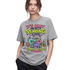 SF_COLOR=sport-grey; SF_ITEM=adult-t-shirt; SF_ROLE=gallery; Funny Sewing Cat T-Shirt Smart People Hobby Sarcastic Crafter Joke Apparel - Sport Grey Adult T-Shirt product image