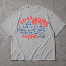 SF_COLOR=sport-grey; SF_ITEM=adult-t-shirt; SF_ROLE=main; Funny Tired Moms Coffee Club T-Shirt All Day Every Day Mother Apparel - Sport Grey Adult T-Shirt product image