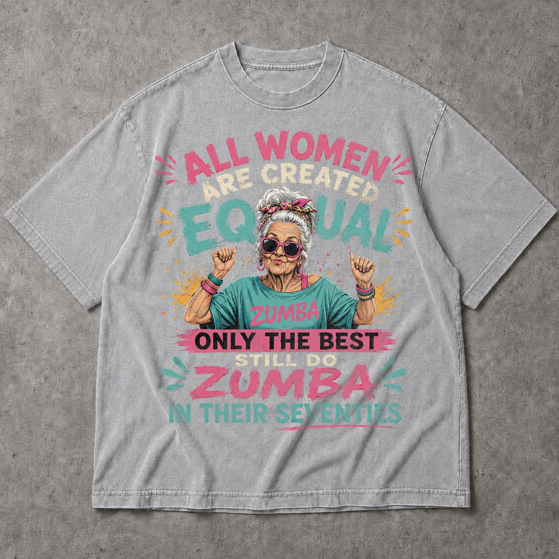SF_COLOR=sport-grey; SF_ITEM=adult-t-shirt; SF_ROLE=main; Funny Zumba In Their Seventies T-Shirt Best Retro Workout Dance Apparel - Sport Grey Adult T-Shirt product image
