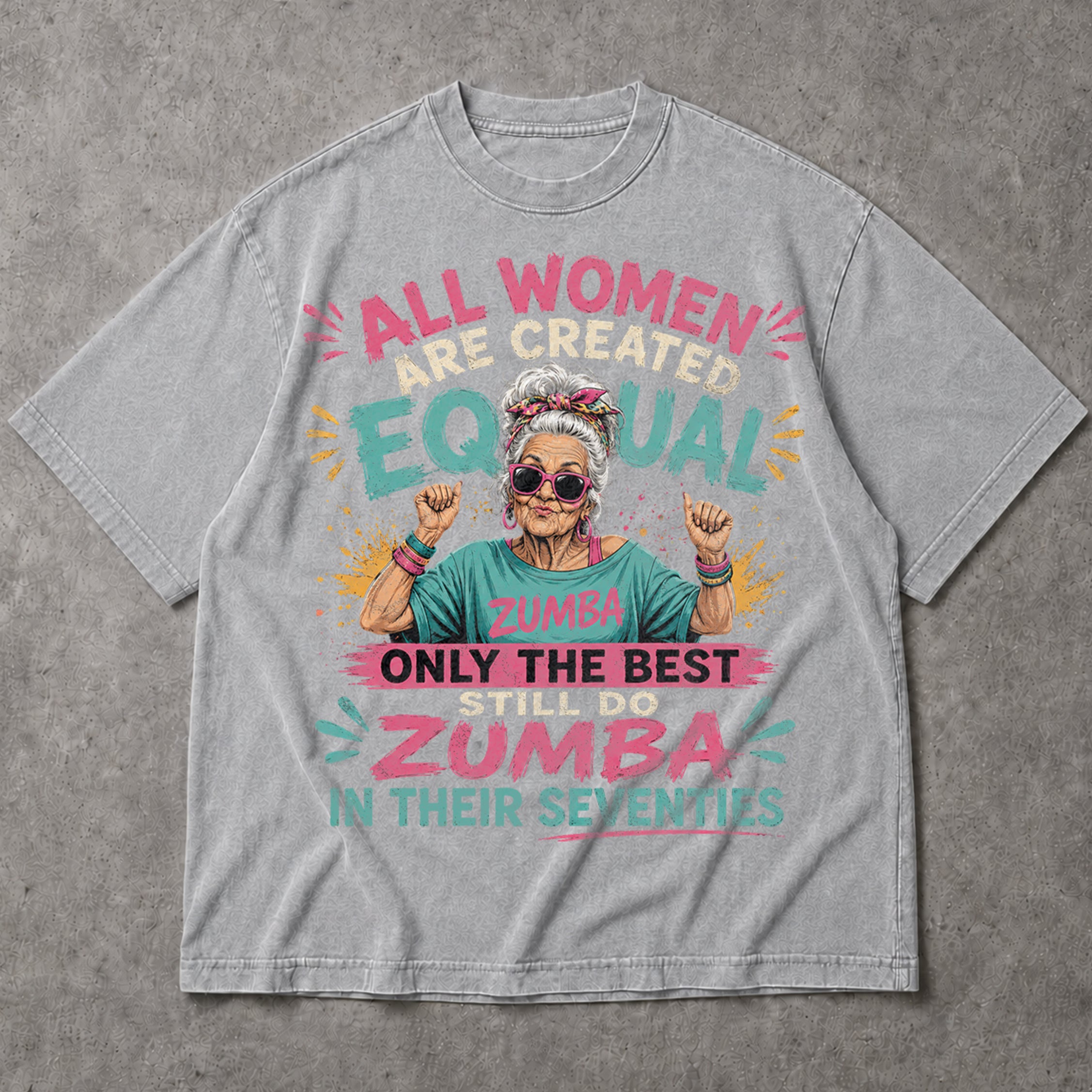 SF_COLOR=sport-grey; SF_ITEM=adult-t-shirt; SF_ROLE=main; Funny Zumba In Their Seventies T-Shirt Best Retro Workout Dance Apparel - Sport Grey Adult T-Shirt product image