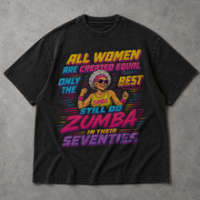 SF_COLOR=black; SF_ITEM=adult-t-shirt; SF_ROLE=main; Funny Zumba In Seventies T-Shirt Retro Outrun Exercise Dance Hobby Apparel - Black Adult T-Shirt product image