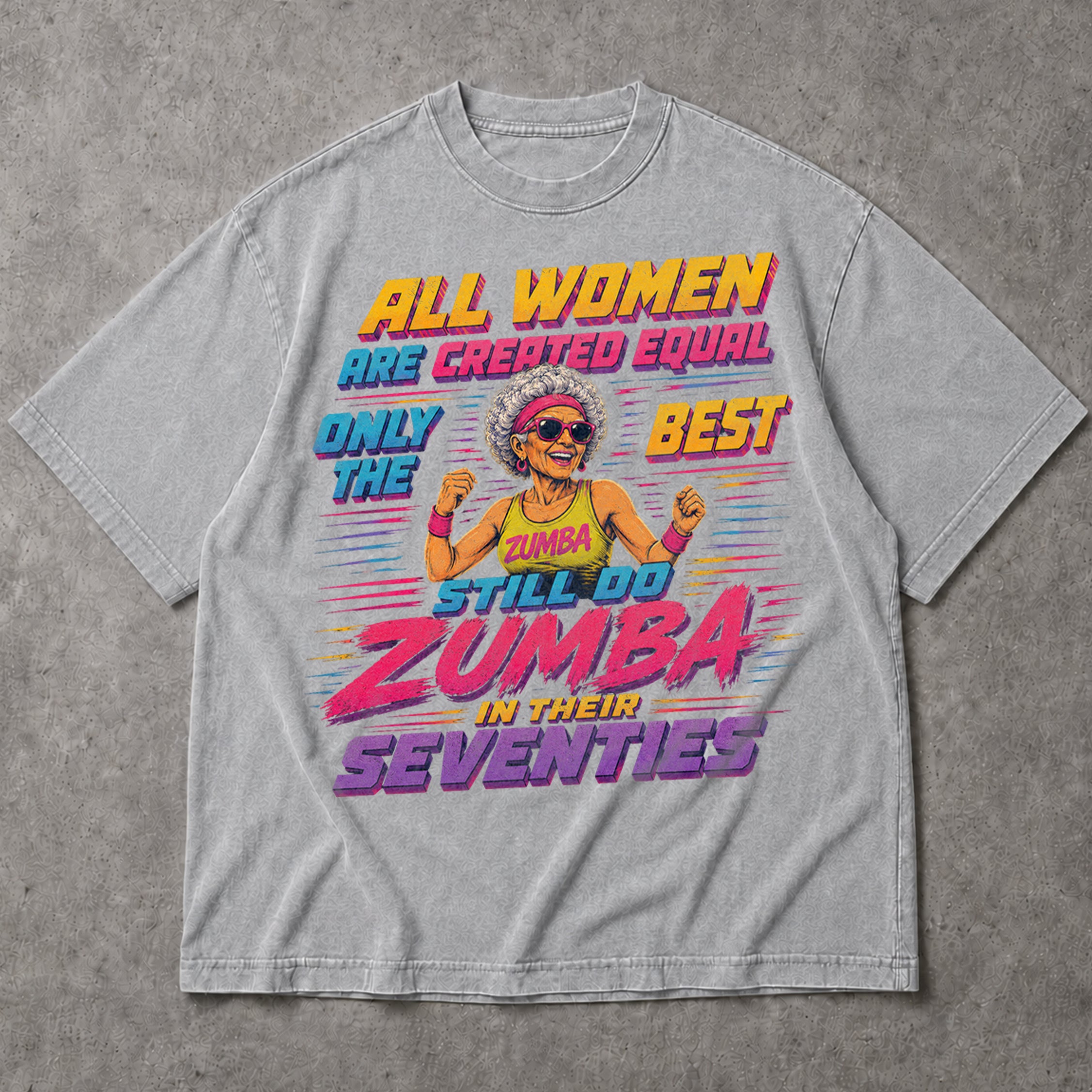 SF_COLOR=sport-grey; SF_ITEM=adult-t-shirt; SF_ROLE=main; Funny Zumba In Seventies T-Shirt Retro Outrun Exercise Dance Hobby Apparel - Sport Grey Adult T-Shirt product image