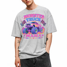 SF_COLOR=sport-grey; SF_ITEM=adult-t-shirt; SF_ROLE=main; Glitter Monster Truck Mama Racing Flame T-Shirt Funny Mother Retro Tee - Sport Grey Adult T-Shirt product image