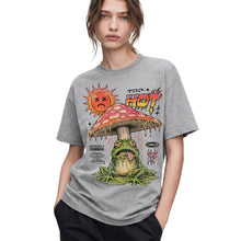 SF_COLOR=sport-grey; SF_ITEM=adult-t-shirt; SF_ROLE=gallery; Global Meltdown Frog T-Shirt Funny Too Hot Summer Weather Sarcastic Top Print - Sport Grey Adult T-Shirt product image