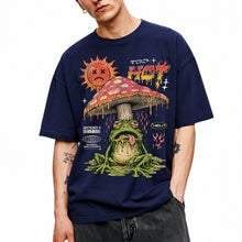 SF_COLOR=navy; SF_ITEM=adult-t-shirt; SF_ROLE=main; Global Meltdown Frog T-Shirt Funny Too Hot Summer Weather Sarcastic Top Print - Navy Adult T-Shirt product image