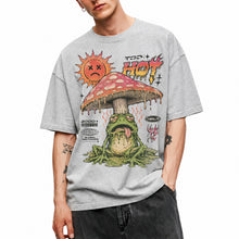 SF_COLOR=sport-grey; SF_ITEM=adult-t-shirt; SF_ROLE=main; Global Meltdown Frog T-Shirt Funny Too Hot Summer Weather Sarcastic Top Print - Sport Grey Adult T-Shirt product image
