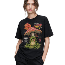 SF_COLOR=black; SF_ITEM=adult-t-shirt; SF_ROLE=gallery; Global Meltdown Frog T-Shirt Funny Too Hot Summer Weather Sarcastic Top Print - Black Adult T-Shirt product image