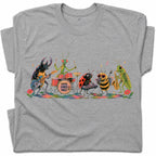 SF_COLOR=sport-grey; SF_ITEM=adult-t-shirt; SF_ROLE=gallery; Good Vibes Only Bug Band Insects Music T-Shirt Retro Playing Instrut Tee - Sport Grey Adult T-Shirt product image